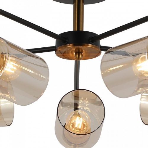 Люстра на штанге ILLUMICO  IL8248-5COU-79 BK GD в Нижнем Новгороде фото 3