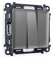 Выключатель трехклавишный без рамки Ambrella Volt ALFA MA655010 в Нижнем Новгороде