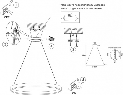 Подвесной светильник Denkirs RAYDIA DK6273-SG в Нижнем Новгороде фото 2