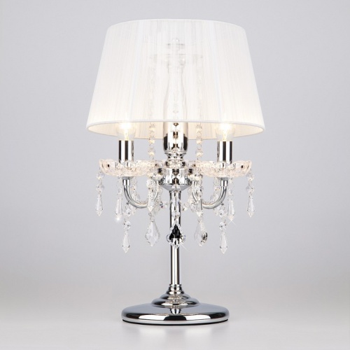 Настольная лампа декоративная Eurosvet Allata 2045/3T хром/белый настольная лампа в Кизилюрте
