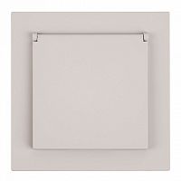 Розетка двойная с заземлением и со шторками, с крышкой Stekker Мия 50485 в Нижнем Новгороде