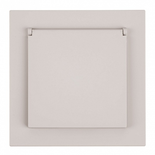 Розетка двойная с заземлением и со шторками, с крышкой Stekker Мия 50485 в Нижнем Новгороде