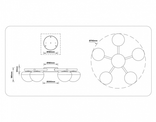 Потолочная люстра Ambrella Light LH LH12009 в Нижнем Новгороде фото 6