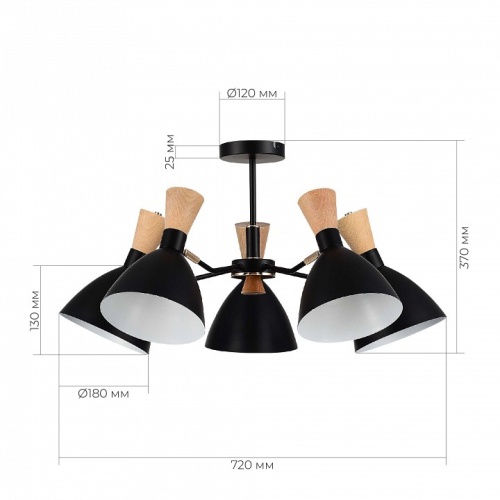 Люстра на штанге EVOLUCE VISTA SLE1256-402-05 в Нижнем Новгороде фото 6