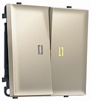 Выключатель самовозвратный двухклавишный с подсветкой, без рамки Ambrella Volt MS MS544050 в Нижнем Новгороде