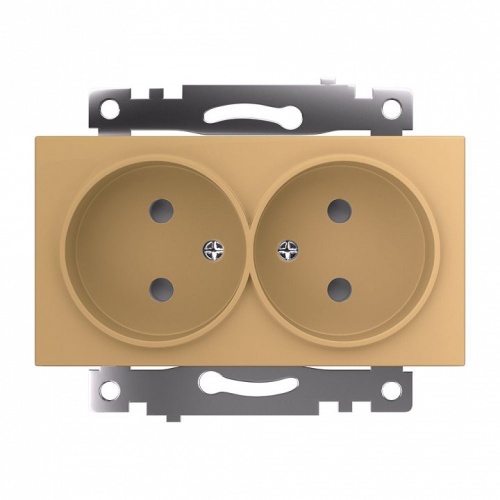 Розетка двойная без заземления и со шторкой, без рамки Stekker Катрин 49225 в Нижнем Новгороде фото 10