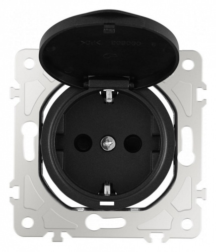Розетка влагозащищенная с заземлением и со шторкой с крышкой Arte Milano am-202 202.41-1.black в Нижнем Новгороде фото 8