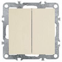 Выключатель двухклавишный без рамки Stekker Эрна 39323 в Нижнем Новгороде