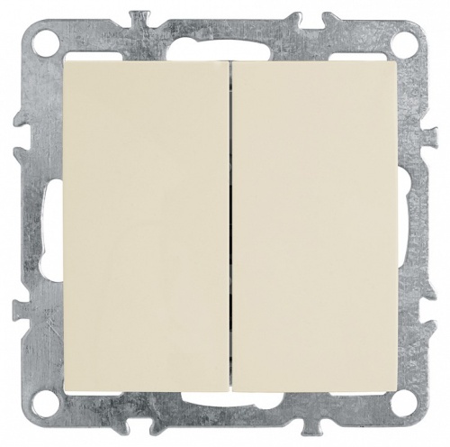 Выключатель двухклавишный без рамки Stekker Эрна 39323 в Нижнем Новгороде