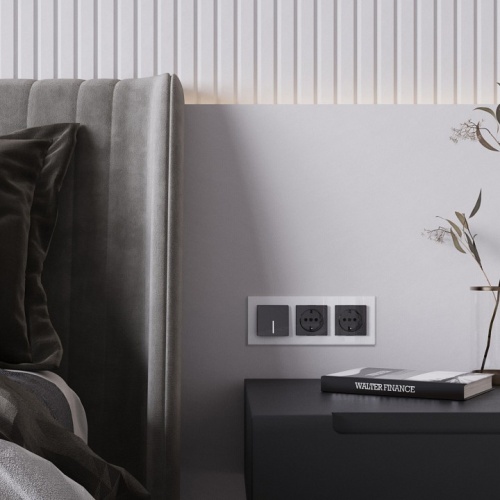 Розетка с заземлением, без рамки Werkel черный акрил W1171048 в Нижнем Новгороде фото 2