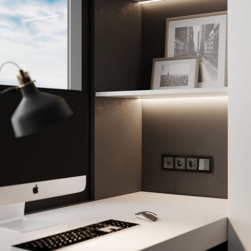 Розетка Ethernet RJ-45 без рамки Werkel графит акрил W1181044 в Нижнем Новгороде фото 2