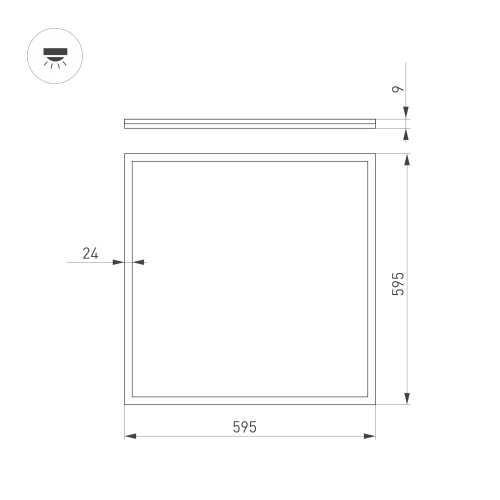 Светильник DL-INTENSO-S600x600-40W White6000 (WH, 120 deg, CRI90, 230V) (Arlight, IP40 Металл, 5 лет) в Зеленогорске фото 7