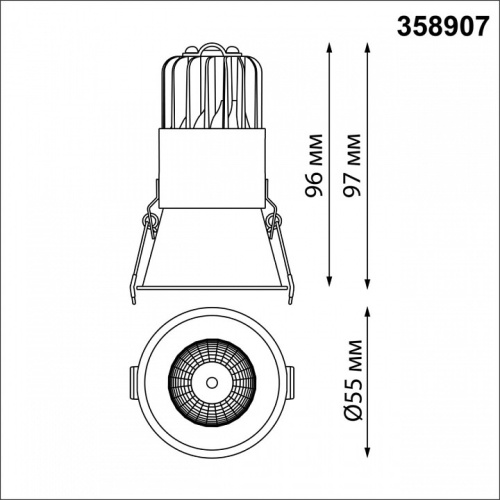 Встраиваемый светильник Novotech Lang 358907 в Нижнем Новгороде фото 3