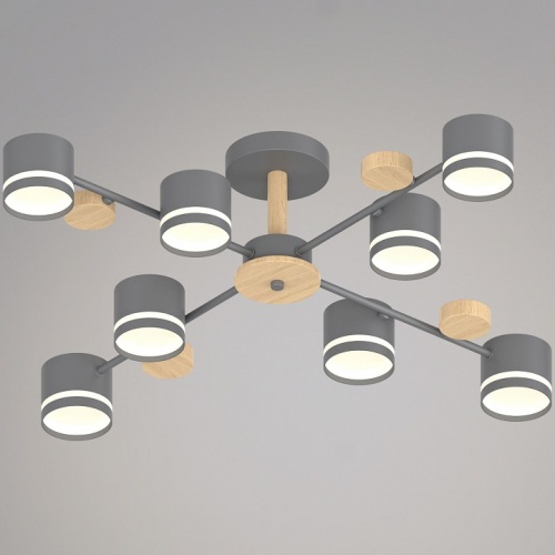 Люстра на штанге 68730-0.3-08 GX53 GREY+WOOD в Нижнем Новгороде