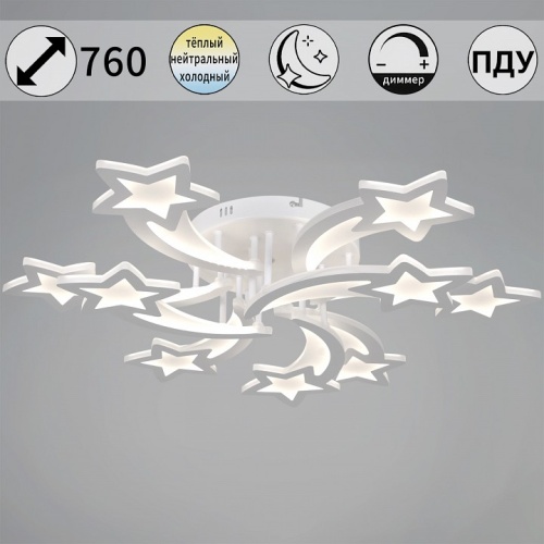 Люстра на штанге  01150-0.3-6+3 WH в Нижнем Новгороде фото 5