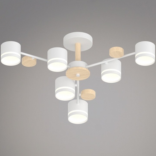 Люстра на штанге 68730-0.3-06 GX53 WH+WOOD в Нижнем Новгороде фото 6