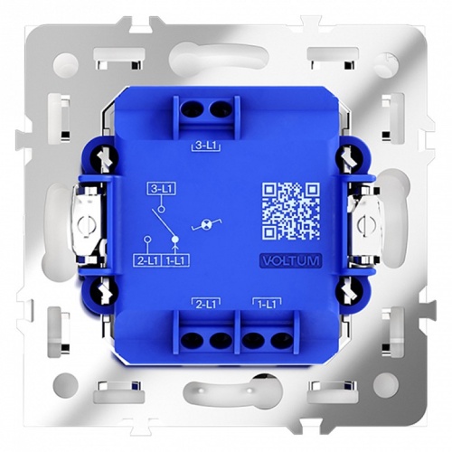 Выключатель проходной одноклавишный с подсветкой без рамки Voltum S70 VLS010401 в Нижнем Новгороде фото 5