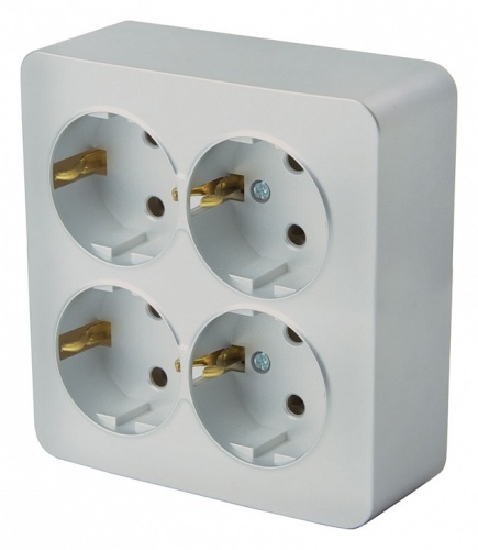 Розетка четверная с заземлением Stekker София 49334 в Нижнем Новгороде