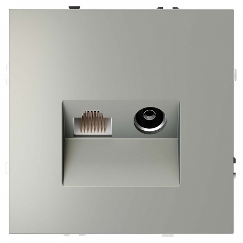 ТВ-розетка и розетка Ethernet RJ-45 без рамки Voltum S70 VLS060705 в Нижнем Новгороде фото 5