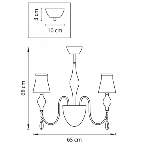 Люстра на штанге Lightstar Escica 806050 в Старом Осколе фото 3