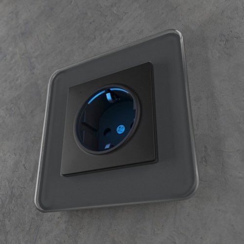 Розетка с заземлением с подсветкой, без рамки Werkel черный W1171408 в Нижнем Новгороде фото 7
