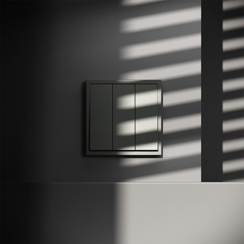 Выключатель трехклавишный без рамки Voltum S70 VLS030106 в Нижнем Новгороде фото 3