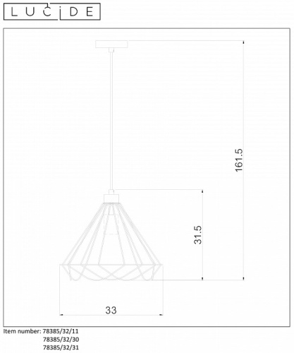 Подвесной светильник Lucide Kyara 78385/32/31 в Нижнем Новгороде фото 6