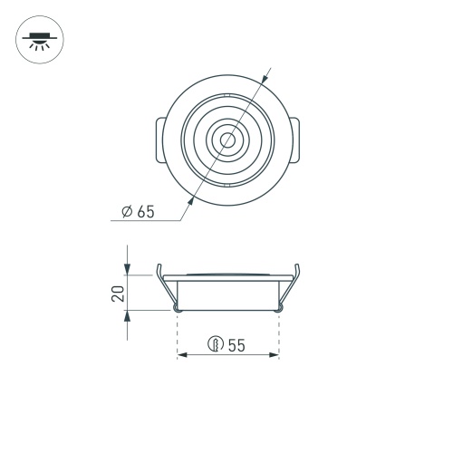 Светодиодный светильник LTM-R65WH 5W Day White 10deg (Arlight, IP40 Металл, 3 года) в Качканаре фото 6