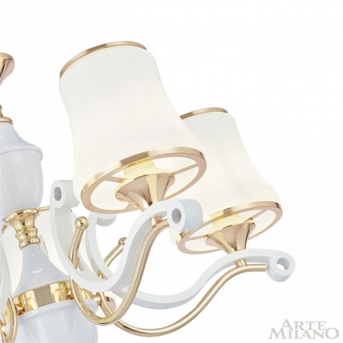 Подвесная люстра Arte Milano Florentia-3987 303987/8 Wh/Gd в Нижнем Новгороде фото 7