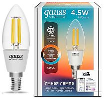 Лампа светодиодная с управлением через Wi-Fi Gauss Smart Home E14 4.5Вт 2000-6500K 1250112 в Нижнем Новгороде