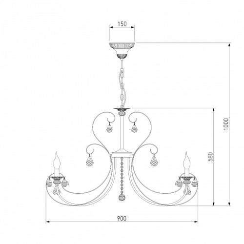 Подвесная люстра Eurosvet Alda 3305/12 в Нижнем Новгороде фото 2