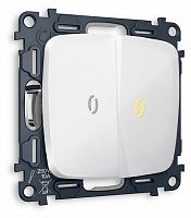 Выключатель проходной двухклавишный с подсветкой без рамки Ambrella Volt OMEGA MO104030 в Нижнем Новгороде