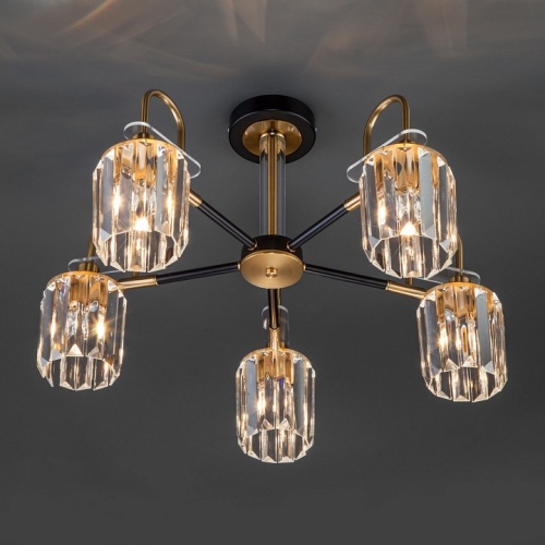 Люстра на штанге Eurosvet Tenia 70090/5 черный в Нижнем Новгороде фото 4