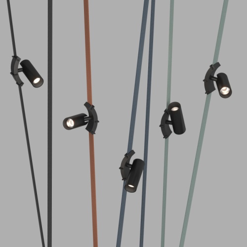 DK5546-BK Поворотный светильник для трека-ремня Belty, серия Spot, со светодиодом, D35*L126.5мм, 48V DC, 7W, RA90, 30°, 4000K, IP20, черный, алюминий в Волгограде фото 3