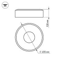 Светильник SP-TOR-RING-SURFACE-R460-33W Warm3000 (WH, 120 deg) (Arlight, IP20 Металл, 3 года) в Кадникове