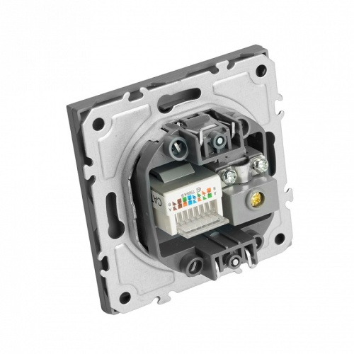 ТВ-розетка и розетка Ethernet RJ-45 без рамки Stekker Эмили 49950 в Нижнем Новгороде фото 3