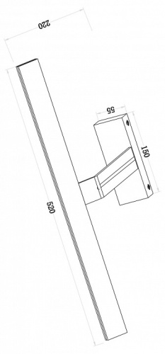 Подсветка для зеркала Maytoni Decart MIR010WL-L12W4K в Нижнем Новгороде фото 3