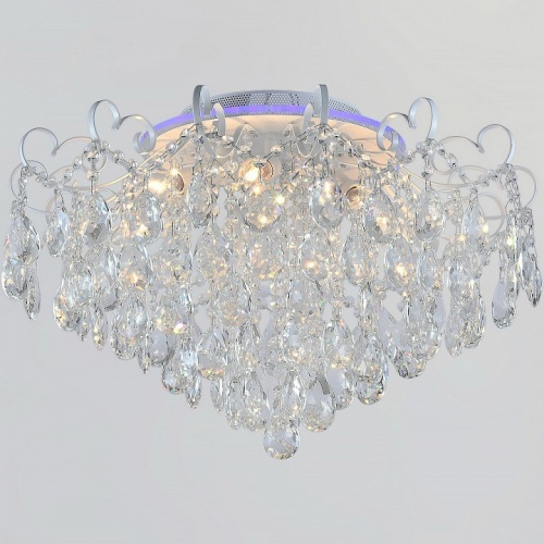 Люстра на штанге  04024-0.3-07 WH+SILVER PN+RGB в Нижнем Новгороде