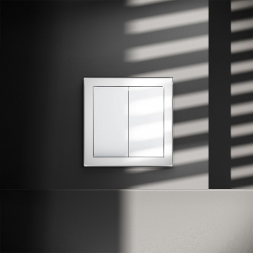 Выключатель двухклавишный без рамки Voltum S70 VLS020101 в Нижнем Новгороде фото 5