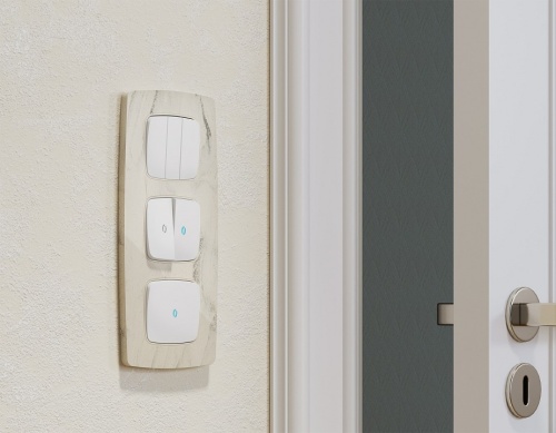 Выключатель самовозвратный двухклавишный с подсветкой, без рамки Ambrella Volt MO MO122060 в Нижнем Новгороде фото 3