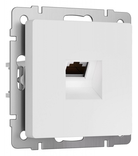 Розетка Ethernet RJ-45 и со шторками, без рамки Werkel белый матовый W5120001 в Нижнем Новгороде фото 4
