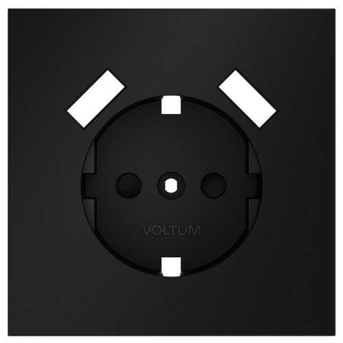 Накладка для розетки с заземлением и со шторками и 2хUSB type A Voltum S70 VLS000908 в Нижнем Новгороде
