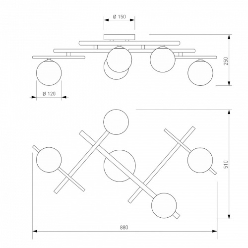 Потолочная люстра Eurosvet Liana 502001/5 в Нижнем Новгороде фото 2