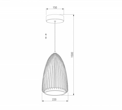 Подвесной светильник Eurosvet Comodita 40009/1 LED черный в Асино фото 2