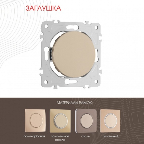 Заглушка для поста, без рамки Arte Milano am-202 202.50-1.shampan в Нижнем Новгороде фото 7