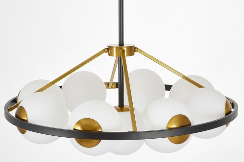 Люстра на штанге LUMINA DECO Donzano LDP 8034-9 BK+WT в Нижнем Новгороде фото 3