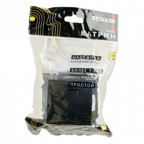 Переключатель перекрестный одноклавишный без рамки Stekker Катрин 49177 в Нижнем Новгороде фото 9