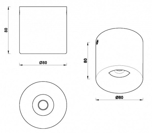 Накладной светильник iLedex Metrica 108-7W-D80-4000K-24DG-BK в Нижнем Новгороде фото 2