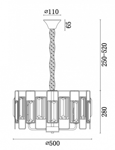 Подвесной светильник Freya Rowena FR5045PL-05G в Нижнем Новгороде фото 2