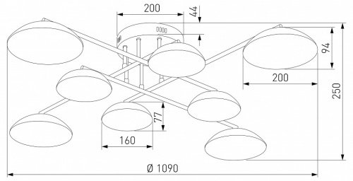 Потолочная люстра Eurosvet Ripple 50389 LED латунь в Нижнем Новгороде фото 6